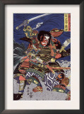 The Samurai Warriors Ichijo Jiro Tadanori and Notonokami Noritsune, Japanese Wood-Cut Print Prints