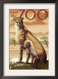 Visit the Zoo, Cheetah View Posters by Lantern Press 