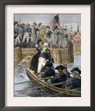 General George Washington Leaving New York City after Celebrating the British Retreat, c.1783 Prints