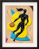 Basketball Player Dribbling Ball Print