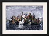 Secret Burial of Hernando de Soto at Night in the Mississippi River 1542 Prints