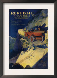 Ad for Republic Automobile Tires, Republic Rubber Co., Youngstown, Ohio, c.1908 Prints