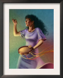 Miriam Dancing with Tambourine Poster