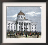Jefferson Davis Inaugurated as President of the Confederate States of America, c.1861 Prints