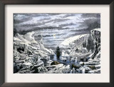 Arctic Icebergs Surrounding a Sailing Ship Prints