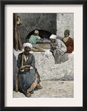 Arab Bakers at their Bread Oven in Cairo, Egypt, 1880s Posters