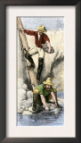 Prospectors Panning for Gold during the California Gold Rush Posters