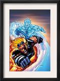X-Men 201 Cover: Iceman and Cannonball Prints by Humberto Ramos