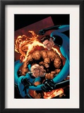 Marvel Knights 4 20 Cover: Mr. Fantastic, Invisible Woman, Human Torch, Thing and Fantastic Four Prints by Valentine De Landro