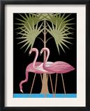 Three Pink Flamingos Posters