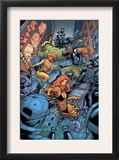 Avengers: The Initiative 26 Group: Tigra, Ultragirl, Gauntlet and Justice Jumping Posters by Rafa Sandoval