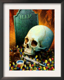 Drugs, Skull, and a Gravestone Poster