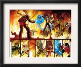 The Order 1 Group: Anthem, Heavy, Calamity, Pierce, Avona, Maul, Corona and Infernal Man Fighting Prints by Barry Kitson