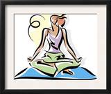 A Woman Meditating Posters
