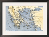 Map of Ancient Greece and its Colonies Prints
