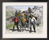 Prospectors Looking for New Diggings during the Gold Rush, c.1850 Poster