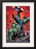 Ultimate Avengers 4 Cover: Captain America, Hulk, Red Wasp and Black Widow Prints by Carlos Pacheco