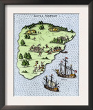 Magellan's Ships at Mactan, c.1521 Poster