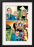 Avengers Classics 1 Group: Hulk, Thor, Lee, Stan and Iron Man Print by Kevin Maguire
