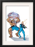 Marvel Adventures Fantastic Four 39 Cover: Thing and Human Torch Prints by Salvador Espin