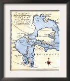 Early Map of Hudson's Strait and Hudson's Bay, 1662, in Arctic Canada Prints