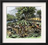 Battle of Bad Axe in Wisconsin, Ending the Black Hawk War, c.1832 Posters
