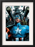 Ultimate Nightmare N2 Cover: Captain America, Black Widow and Nick Fury Swinging Prints by Trevor Hairsine