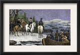 George Washington and His Continental Army Ferried across the Delaware River, c.1776 Prints