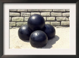 Cannonballs at Fort Moultrie on Sullivan's Island, Charleston Harbor, South Carolina Posters