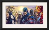 Ultimates 3 5 Cover: Captain America, Hawkeye, Black Panther, Iron Man, Wasp, Thor and Sif Posters by Joe Madureira