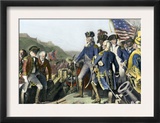 Surrender of British Army to Washington and Rochambeau at Yorktown, c.1781 Print