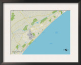 Political Map of Myrtle Beach, SC Prints