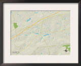 Political Map of Red Bank, SC Prints