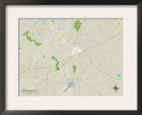 Political Map of Orangeburg, SC Print