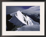 Climbers Hike up Ridge on Mt. Aspiring, New Zealand Posters by Michael Brown