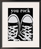 You Rock Black Sneakers Art by Lisa Weedn