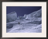 Climbing Through Seracs in the Khumbu Ice Fall, Nepal Print by Michael Brown