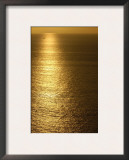 Fishing Boat in Distance on Sea at Sunset, Manabi Province, Ecuador Prints by Pete Oxford