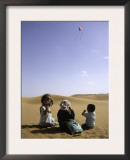 Children with Kite, Morocco Poster by Michael Brown