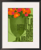 Miracles Vintage Green Trophy Prints by Lisa Weedn