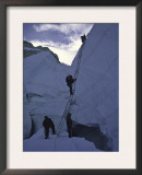 Crossing Ladders Through the Khumbu Ice Fall, Nepal Posters by Michael Brown