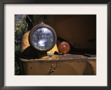 Front Light of an Orange Truck at a Car Cemetery in Colorado Prints by Michael Brown