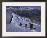 Climbing in Wallis, Switzerland Poster by Michael Brown