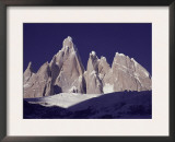 Cerro Torre (3128M) and Torre Egger Peaks, Patagonia, Argentina Prints by Leo & Mandy Dickinson