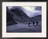 Climbing Lhotse, Everest in Nepal Print by Michael Brown