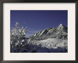 Winterscene of the Flatirons in Boulder, Colorado Prints by Dörte Pietron