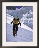 Crossing Ladders Through the Khumbu Ice Fall, Nepal Prints by Michael Brown