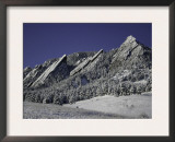 Winterscene of the Flatirons in Boulder, Colorado Posters by Dörte Pietron