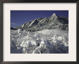 Winterscene of the Flatirons in Boulder, Colorado Posters by Dörte Pietron