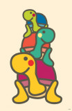 Minoji Turtle Totem Masterprint by Minoji 